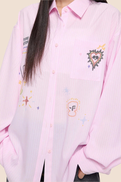 Striped Sunscreen Long Sleeve Shirt