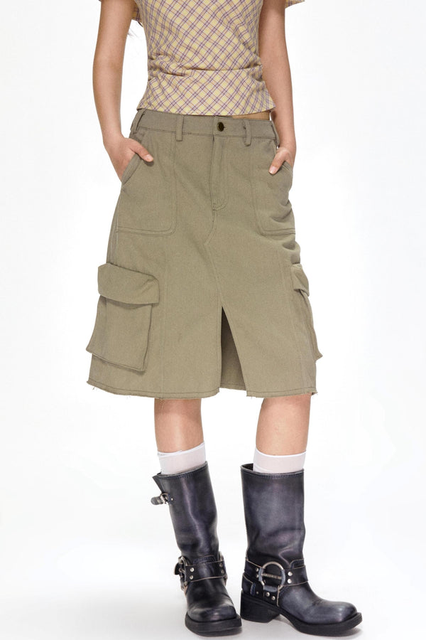 Vintage Utility Half Skirt