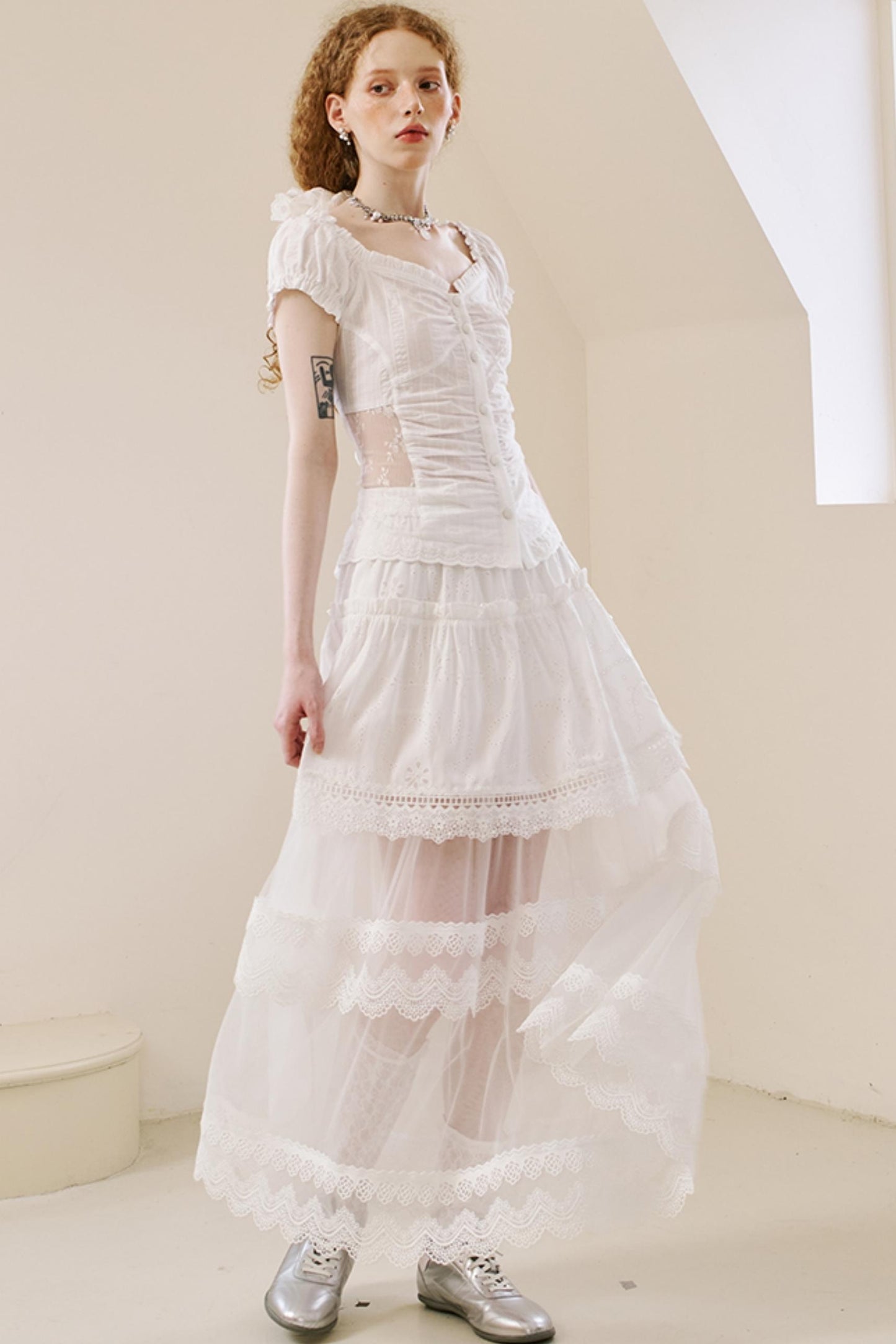 White Elegant Lace Top