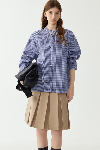 Blue Checkered Blouse
