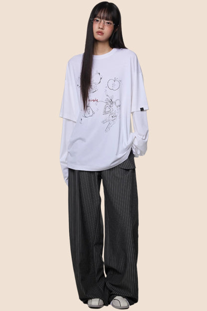 White Long Sleeve Tee