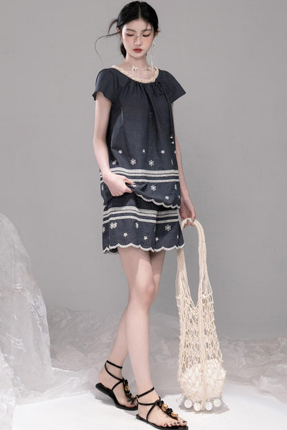 Bali Coconut Sea Embroidered Set