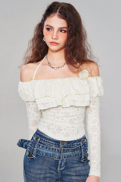 Ruffled Lace Top