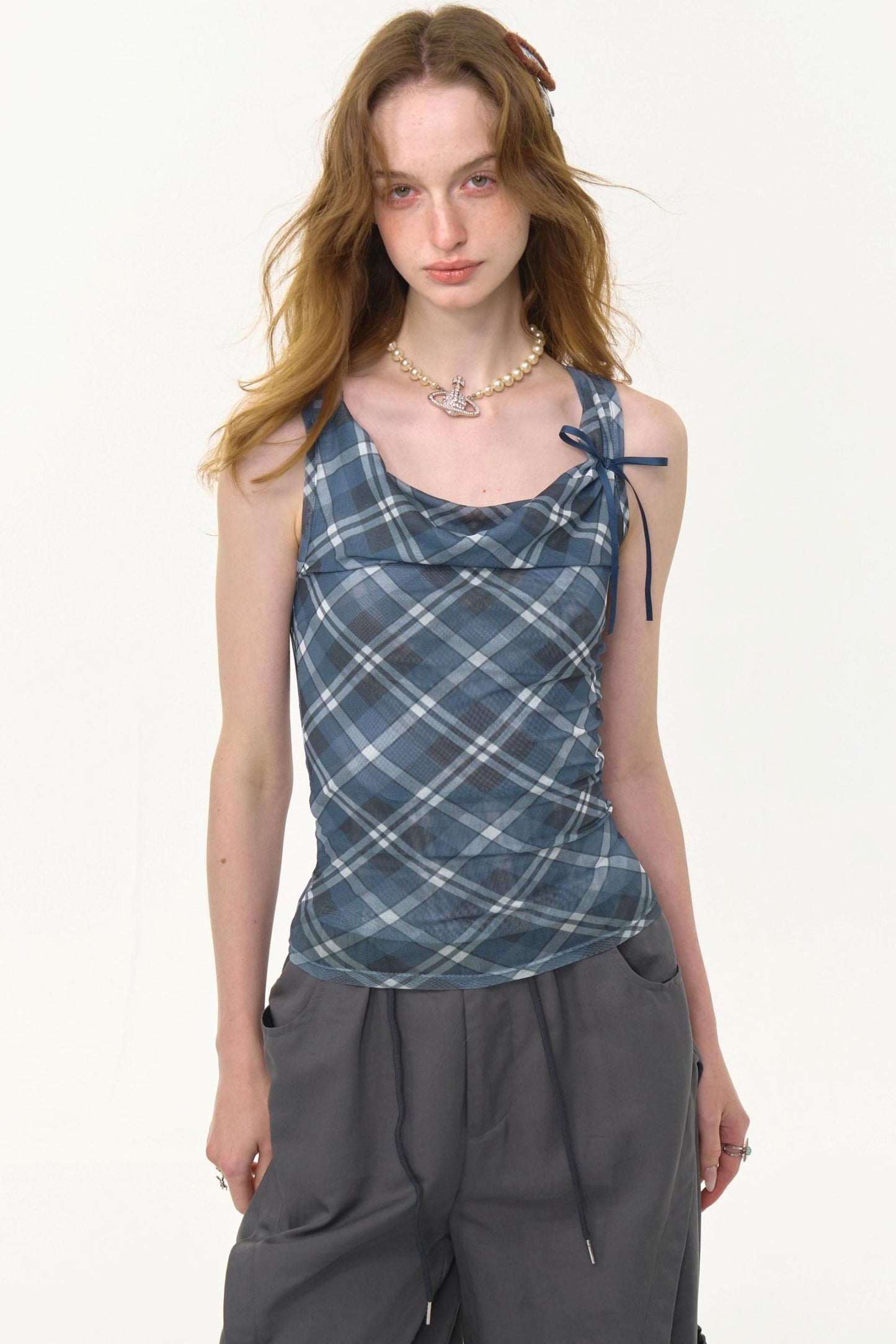 Plaid Swing Top