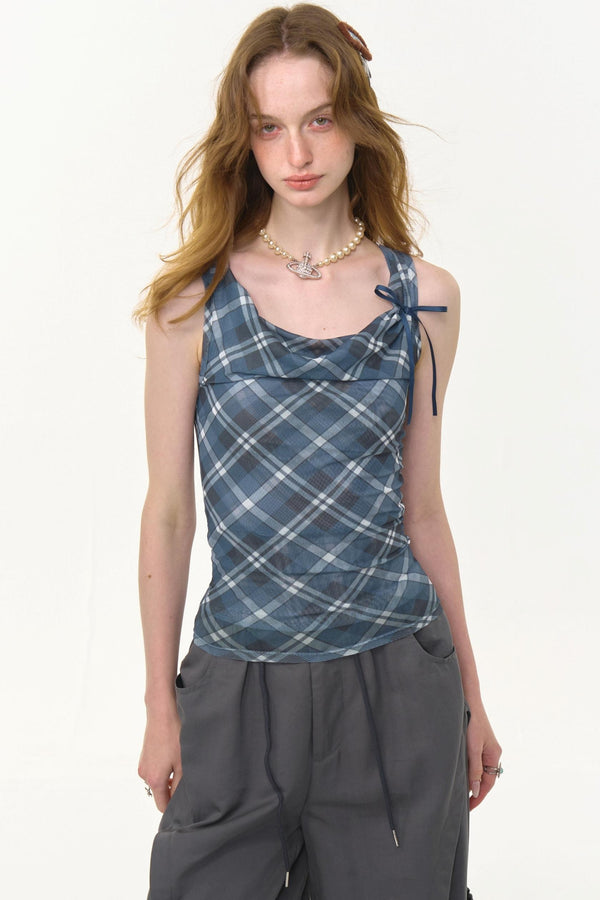 Plaid Swing Top