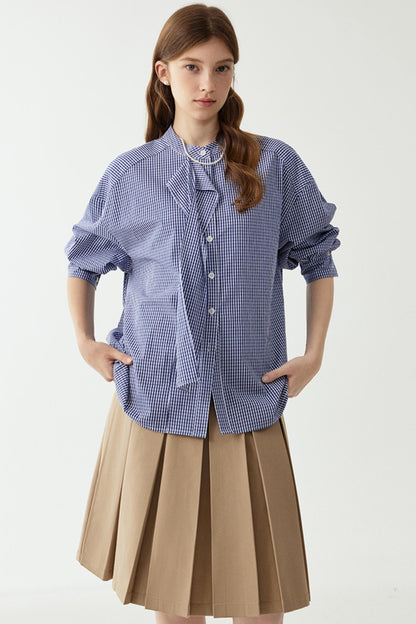 Blue Checkered Blouse