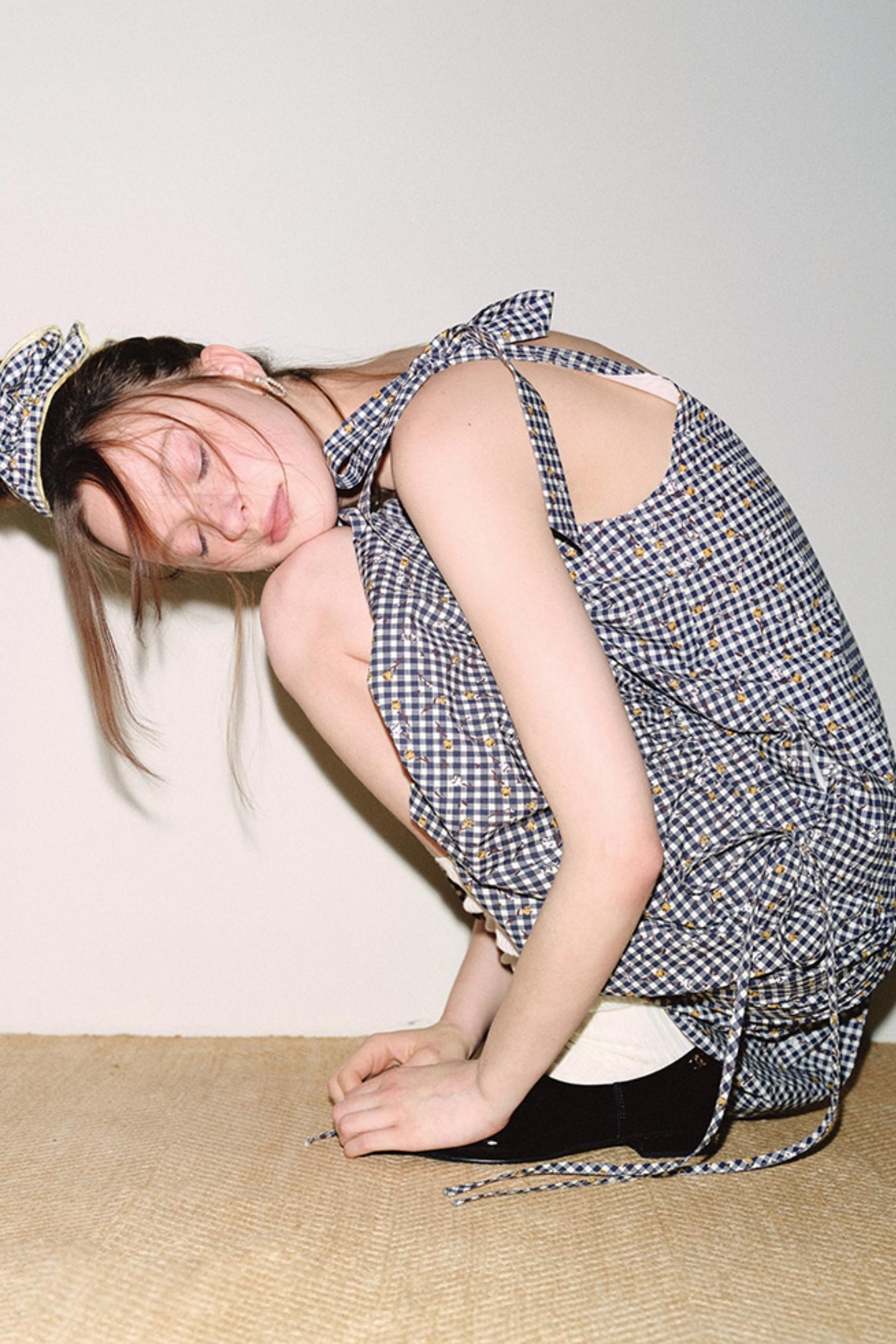 Floral Checkered Hairband