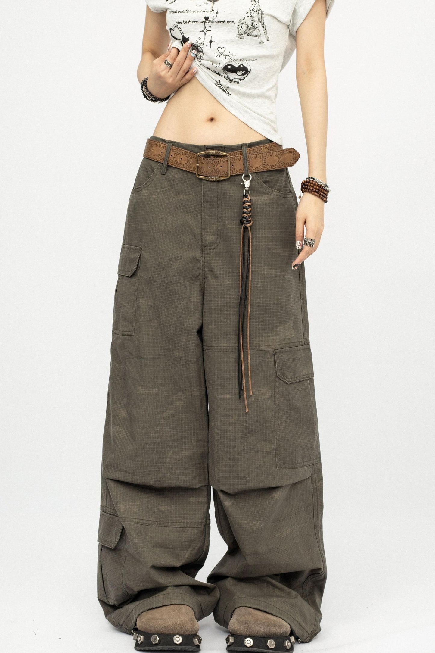 American Retro Camouflage Cargo Pants