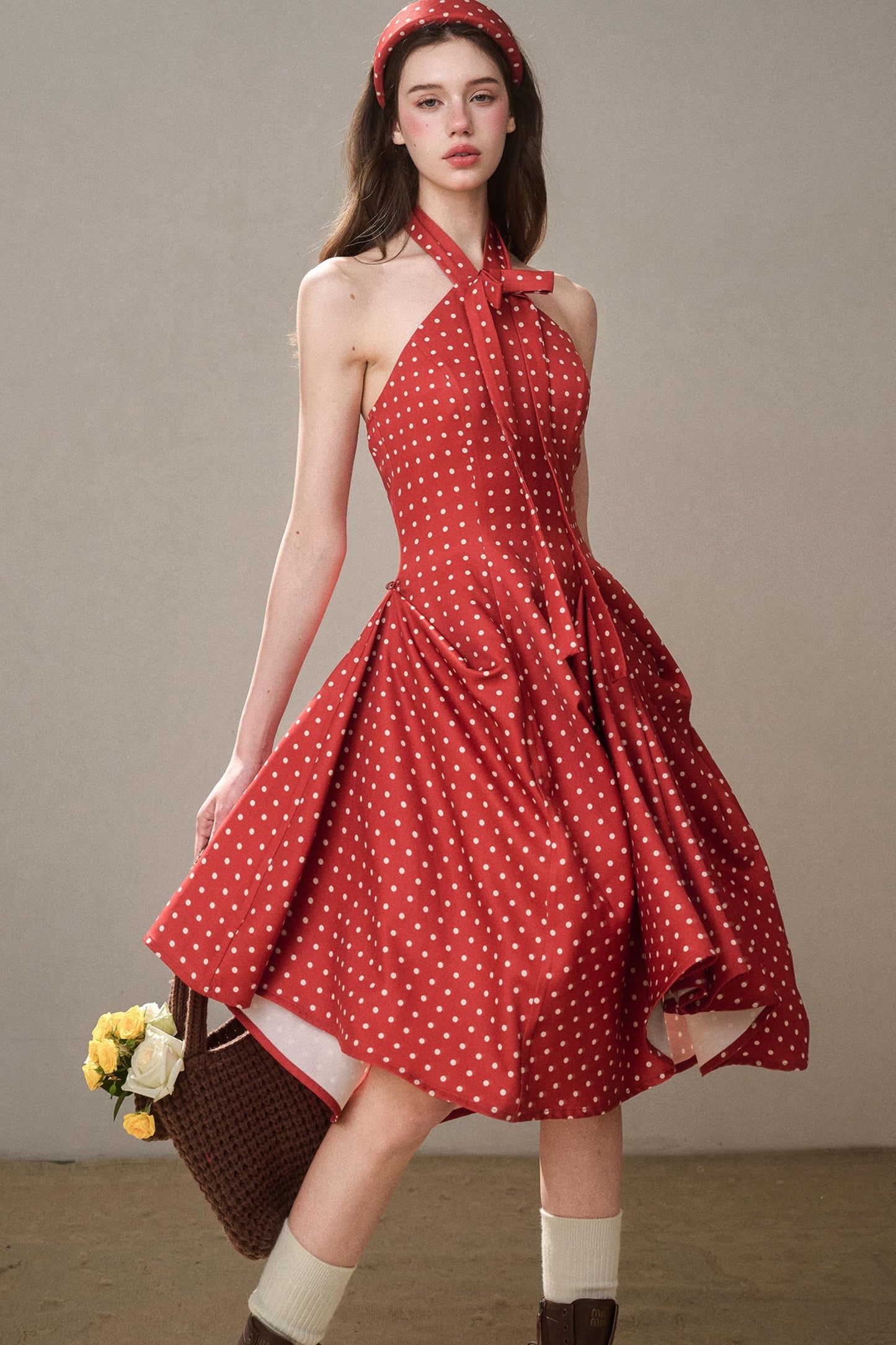 Galaxy Comfortable Retro Red Dress