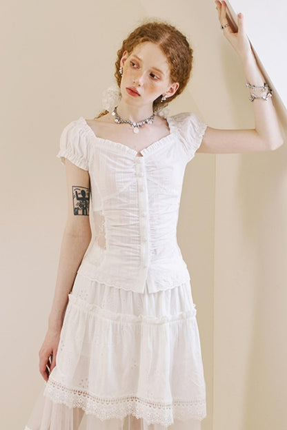 White Elegant Lace Top