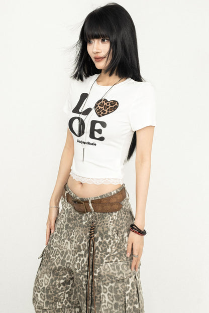 American Retro Lace Detail Tee