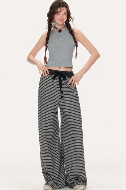 Lazy Striped Knit Pants