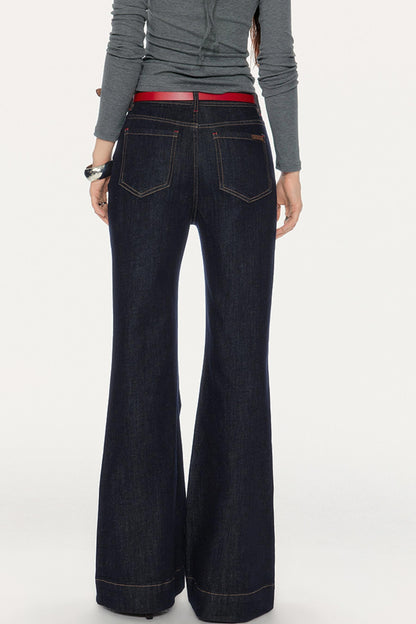 Slim Fit High-Waisted Bootcut Jeans