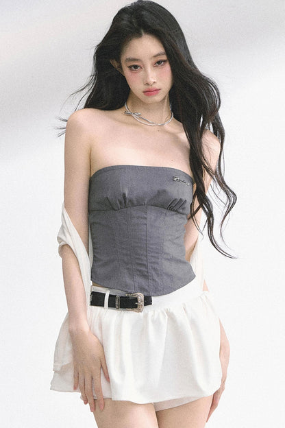 Sea Soul One-Shoulder Bandeau Top