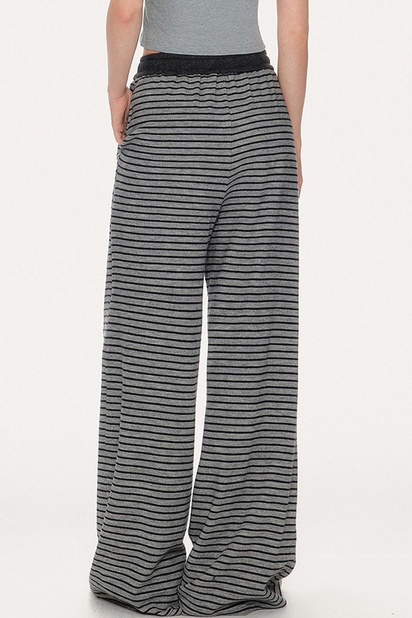 Lazy Striped Knit Pants