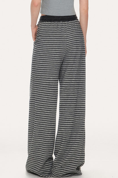 Lazy Striped Knit Pants