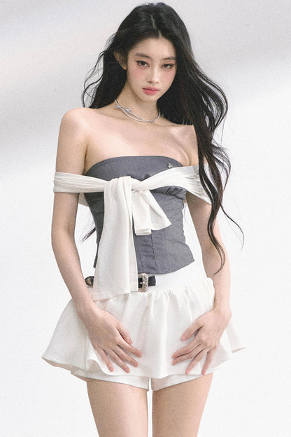 Sea Soul One-Shoulder Bandeau Top