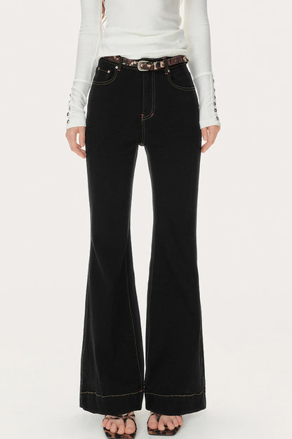 Slim Fit High-Waisted Bootcut Jeans