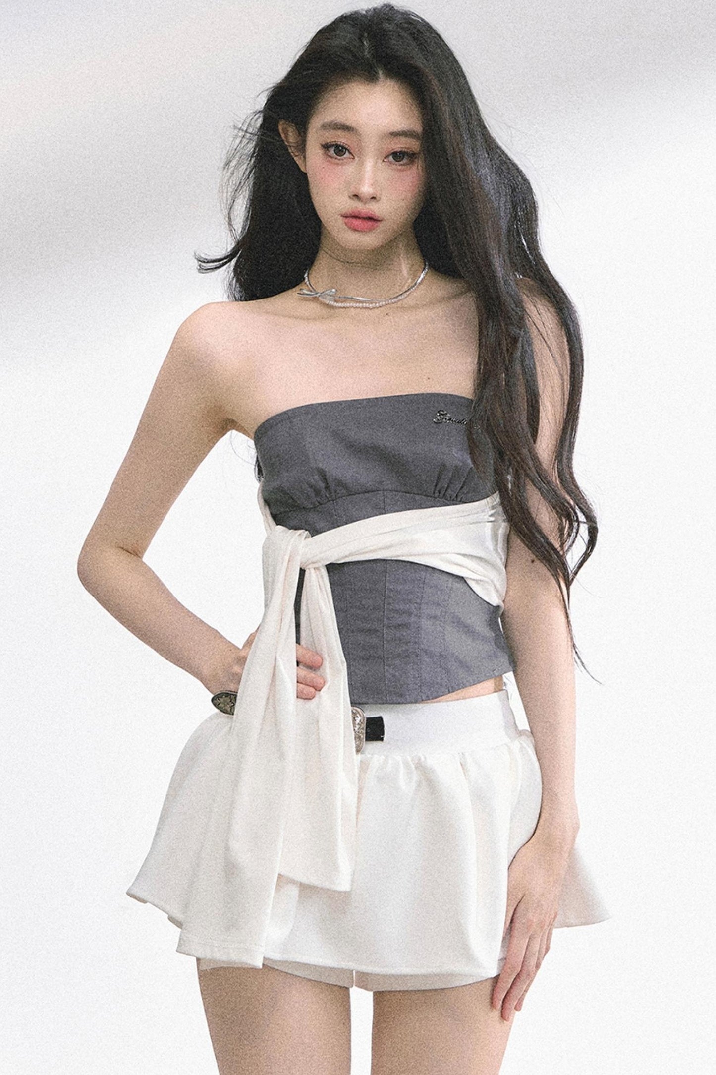 Sea Soul One-Shoulder Bandeau Top