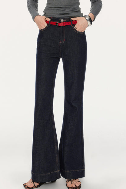 Slim Fit High-Waisted Bootcut Jeans