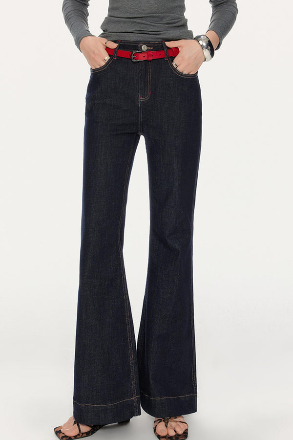 Slim Fit High-Waisted Bootcut Jeans