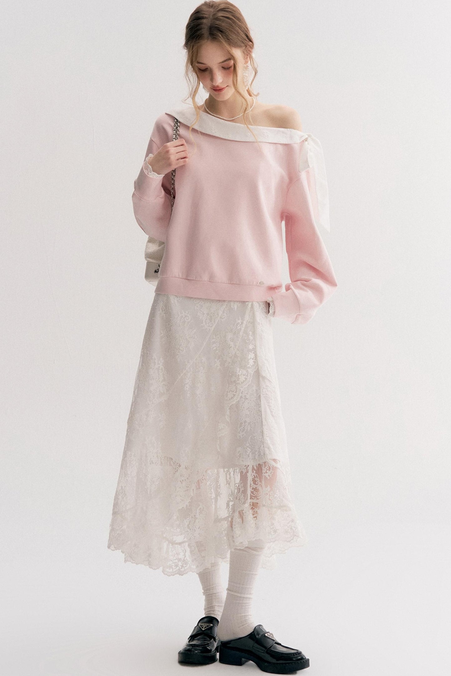 Balletcore Lace Sweatshirt