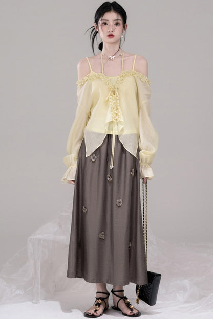 Summer Floral A-Line Skirt