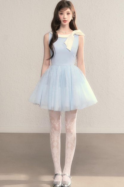 Blue Cinderella Mesh Princess Dress