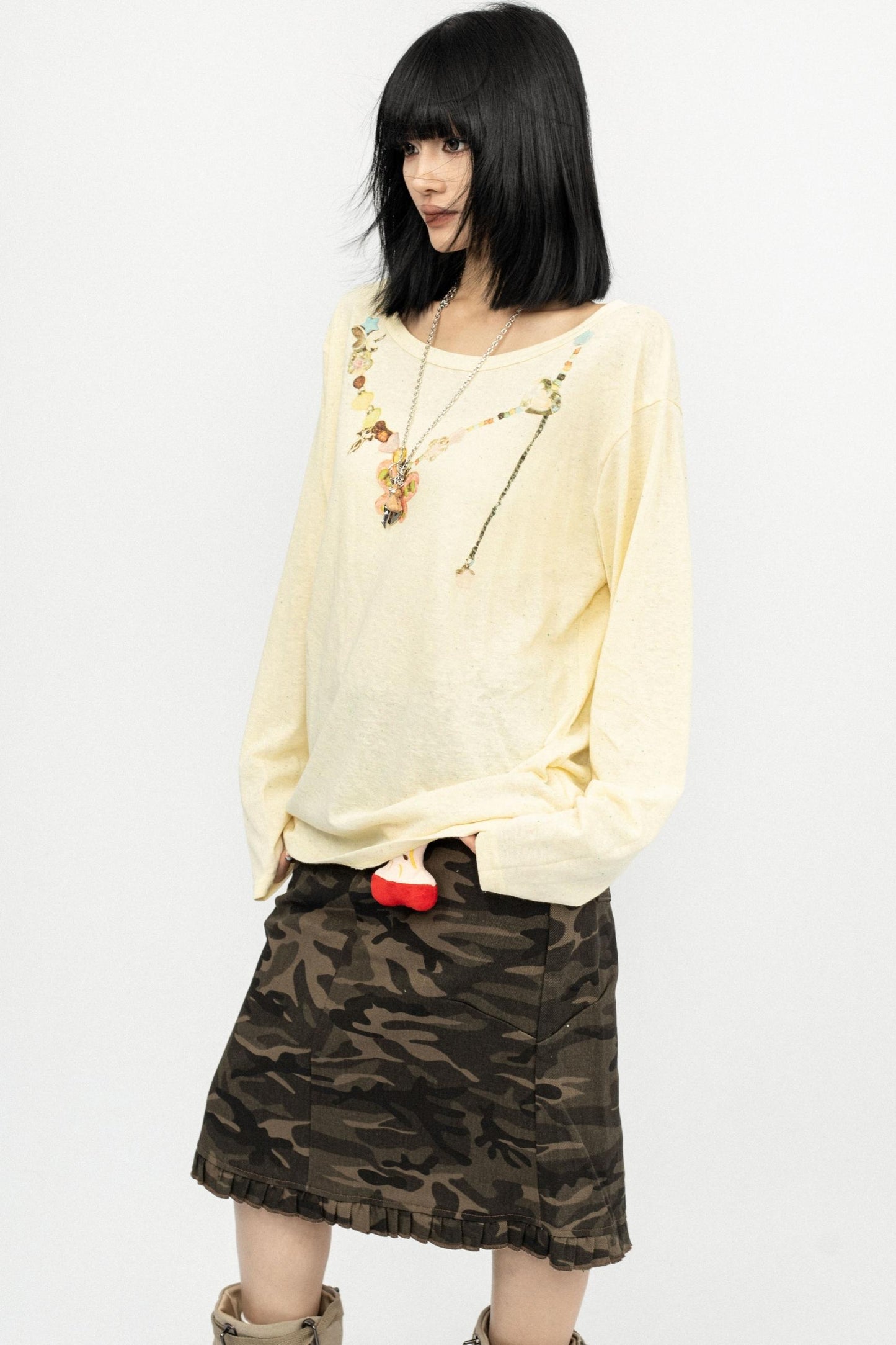 Vintage Diagonal Sleeve Top