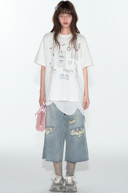 Summer Breathable Tencel Patchwork Dress Set