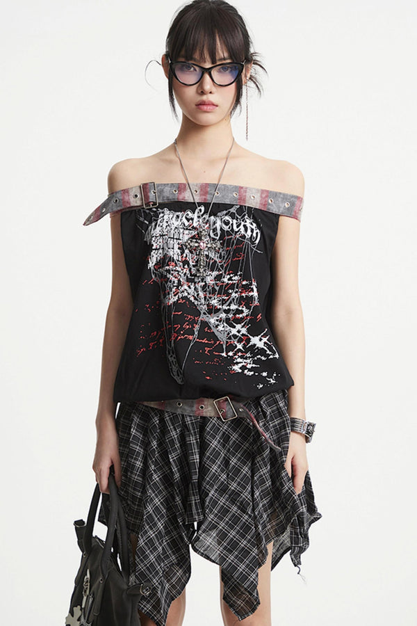 French One-Shoulder Top