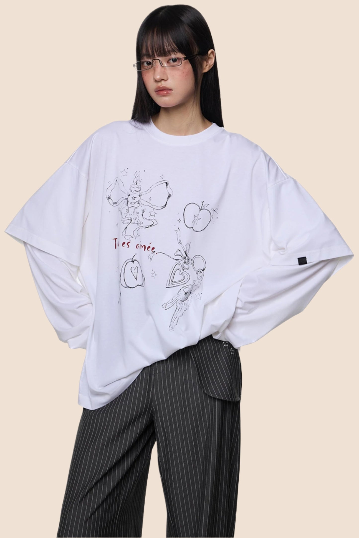 White Long Sleeve Tee