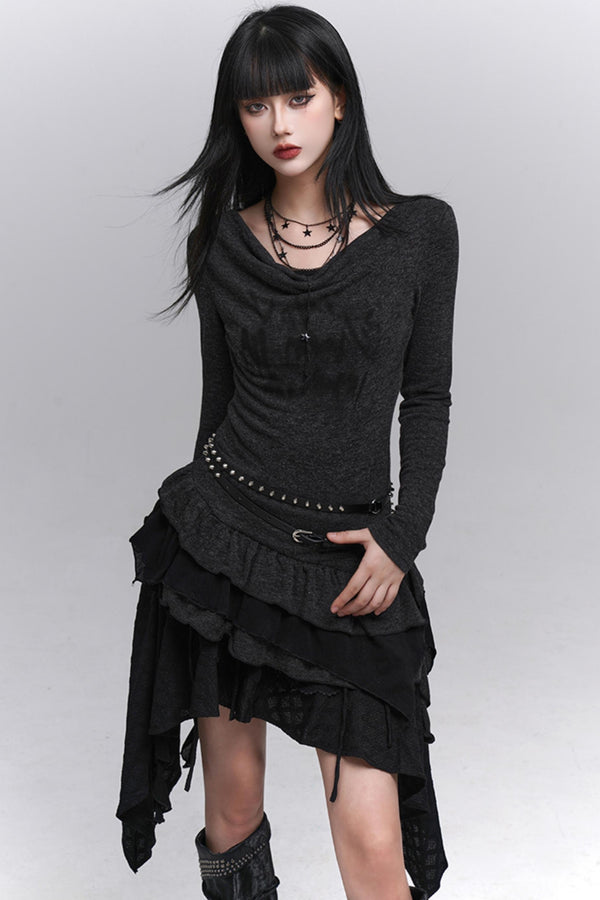 Elegant Slim Fake Two-Piece Top