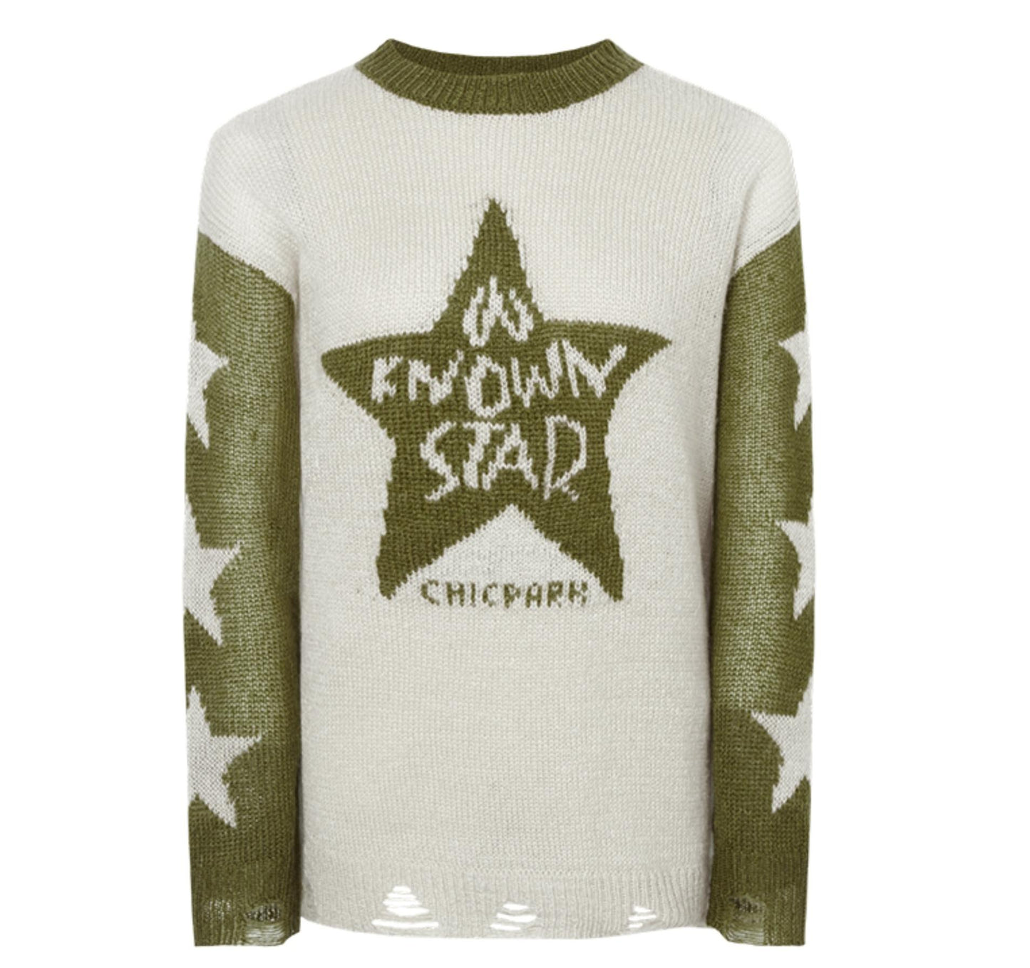 Winter Monogram Color-Blocked Sweater