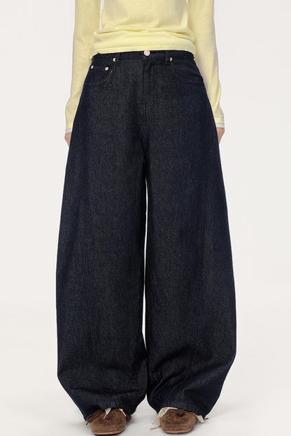 Vintage Embroidered Wide-Leg Jeans