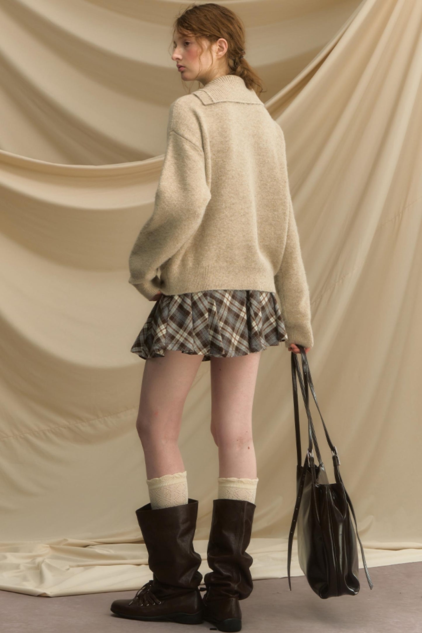 Autumn Puppy Retro Knitted Sweater