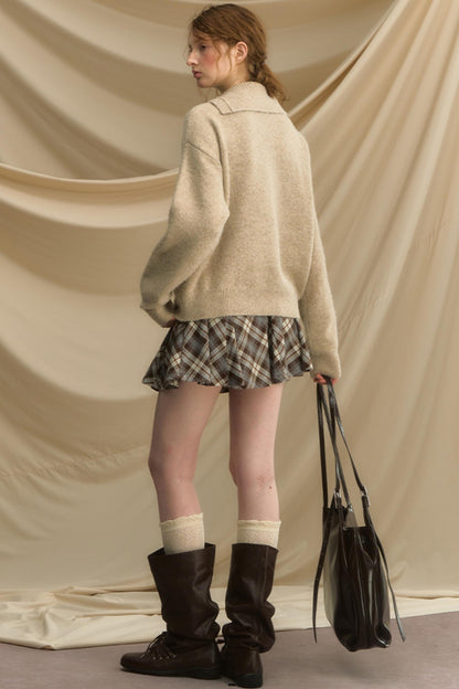 Autumn Puppy Retro Knitted Sweater