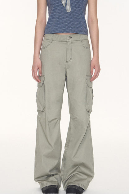 Vintage Pleated Cargo Pants