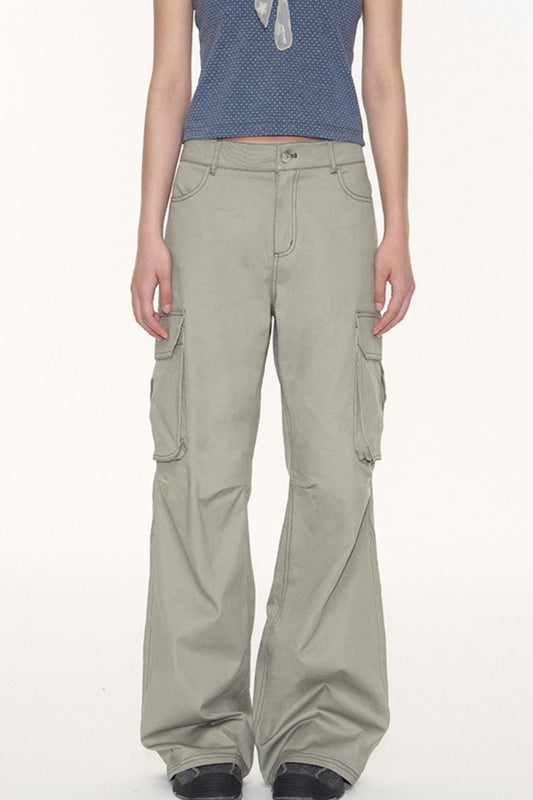 Vintage Pleated Cargo Pants