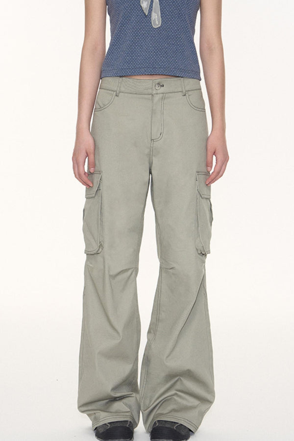Vintage Pleated Cargo Pants