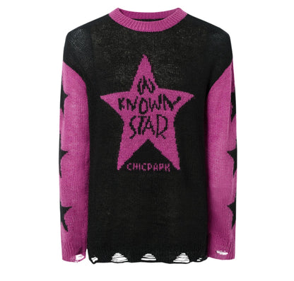 Winter Monogram Color-Blocked Sweater