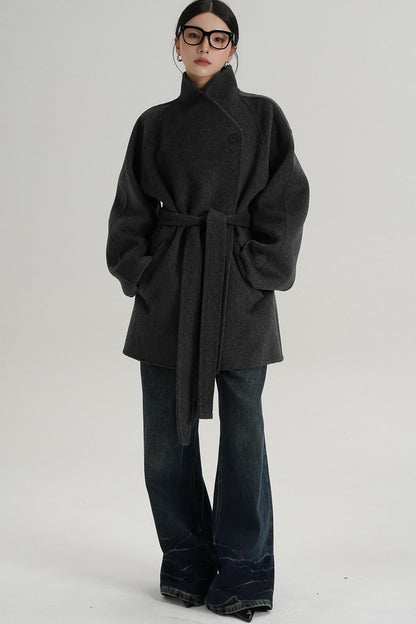 Minimalist Reversible Wool Coat