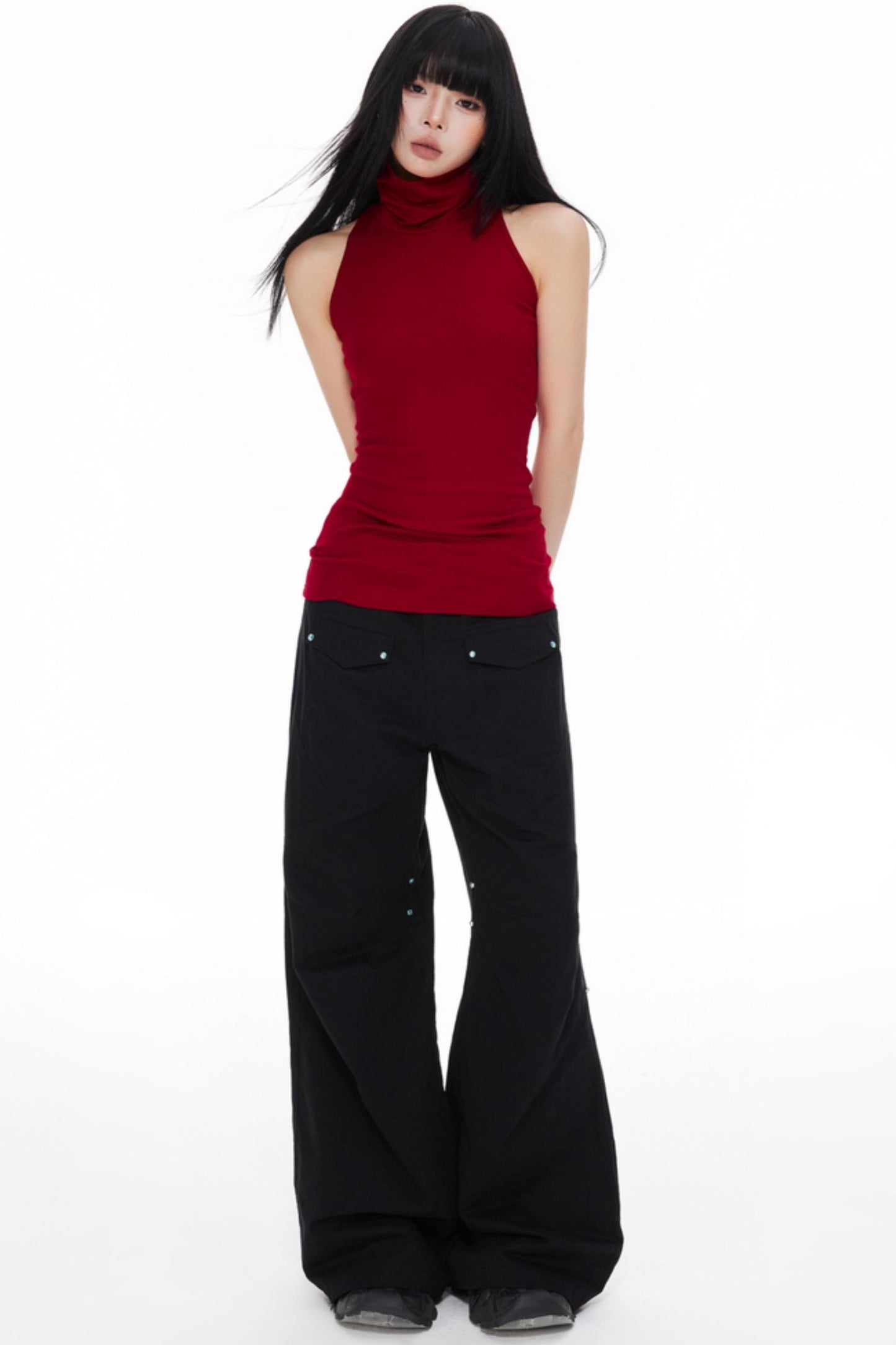 Slimming High-Necked Knitted Vest