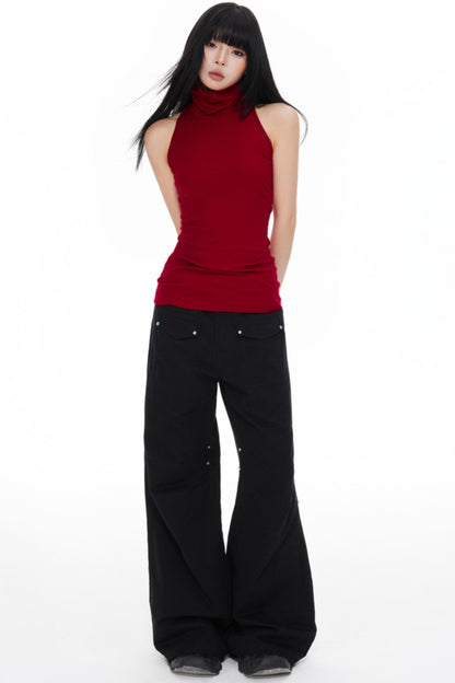 Slimming High-Necked Knitted Vest