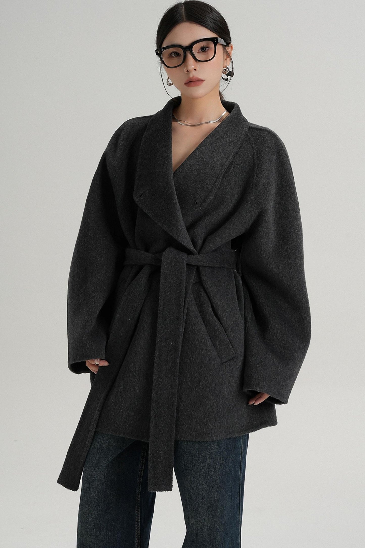 Minimalist Reversible Wool Coat