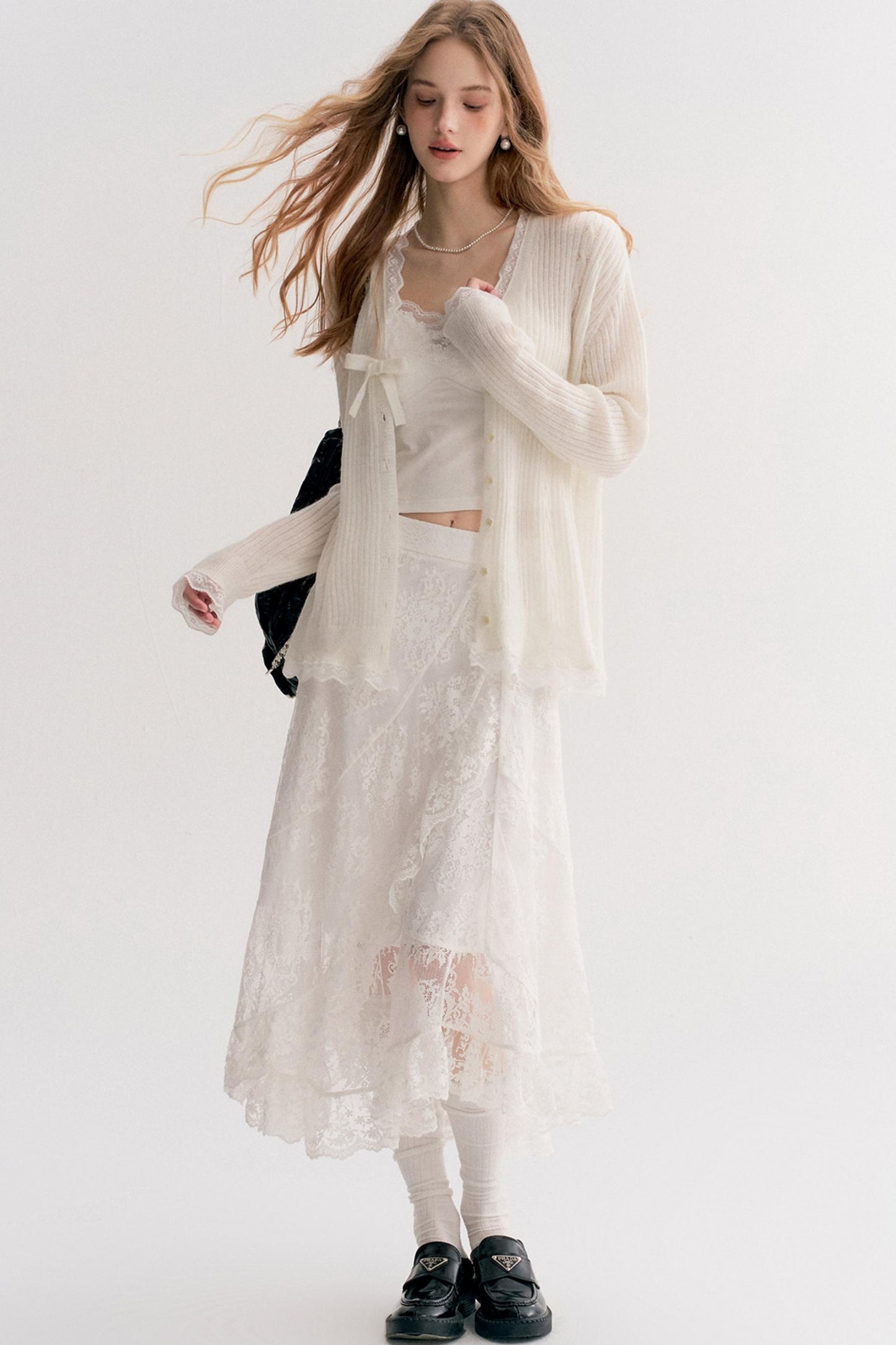 Romantic Lace High-Waisted Maxi Skirt