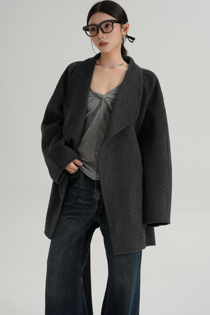 Minimalist Reversible Wool Coat