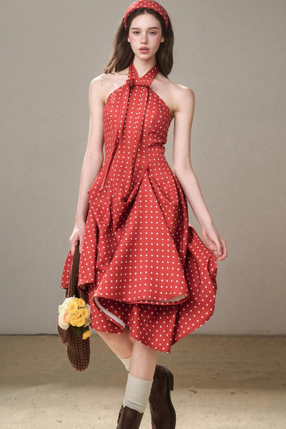 Galaxy Comfortable Retro Red Dress