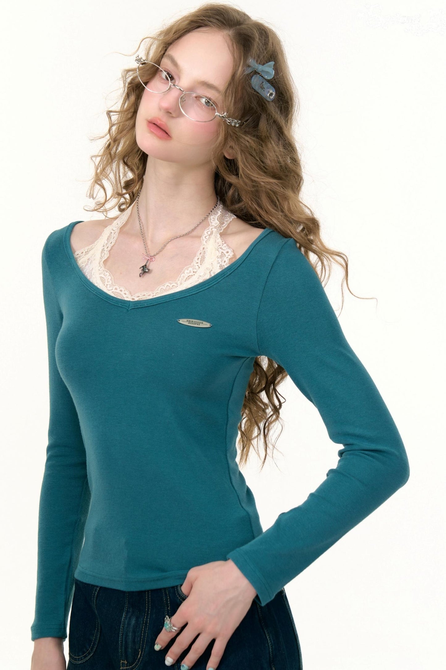 Desire Lace Halterneck Knitted Top