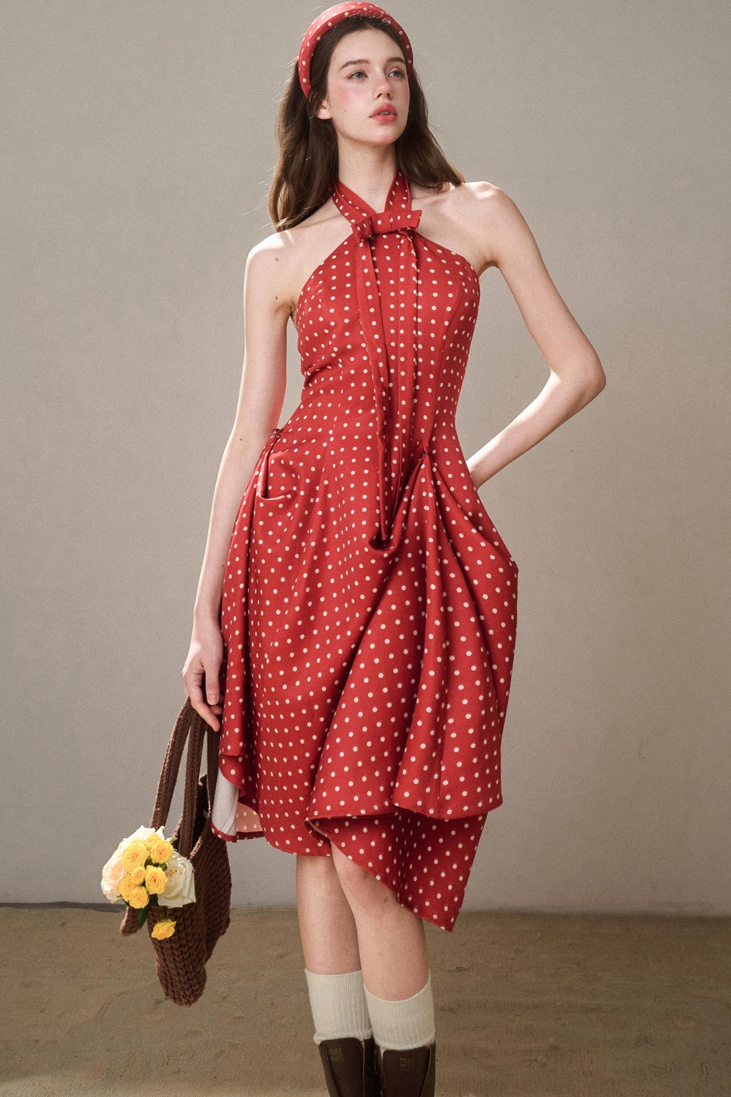 Galaxy Comfortable Retro Red Dress